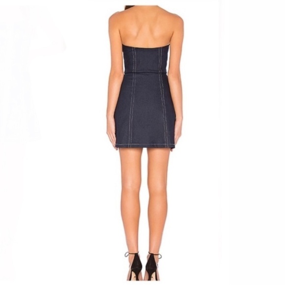 By The Way Dark Denim Strapless Mini Dress Revolve Large - Picture 2 of 13